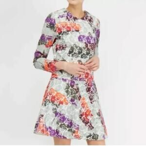 Raoul Avalon Sebasta Bloomcore Drop Waist Mini Colorful Floral Lace Dress Size 2